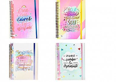 CUADERNO REYSA LINEA MOTIVACION CREATIVA TAPA DURA 15X21 80H C/ESP (1012)