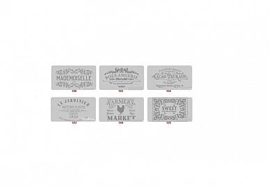 BAJO RELIEVE EQ ARTE ETIQUETAS 7 X 12 CM. C/U (500-1-2-3-4-5)