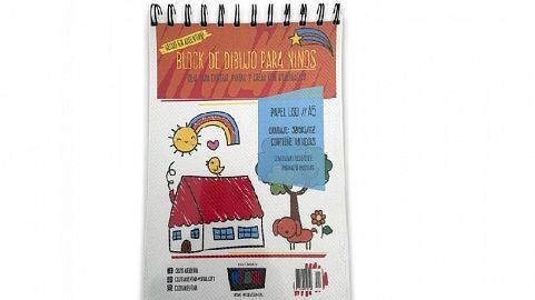 BLOCK DE DIBUJO PARA NIÑOS CROMI A5 90 GR X 40H. ESPIRALADO