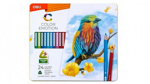 LAPIZ COLOR DELI EMOTION X 24U. LARGOS LATA (C00225)