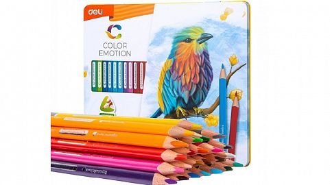 LAPIZ COLOR DELI EMOTION X 36U. LARGOS LATA (C00235)