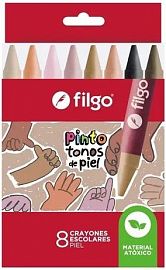 CRAYONES FILGO PINTO TONOS DE PIEL X8U (WXC-E8-PIEL)