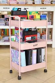 CARRO ORGANIZADOR MOVIL IBICRAFT ROSA/BLANCO/AQUA (990045/0046/0047)