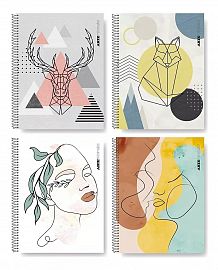 CUADERNO ARTE 29.7 MINIMALISTA S/RIG 80H  C/ESP LISO (332748)
