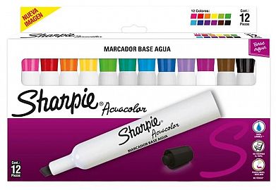 MARCADOR SHARPIE ACUACOLOR SURTIDO X12U (2184215)
