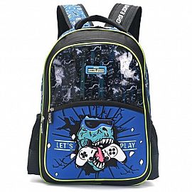 MOCHILA MODAX LETS PLAY DINO GAMER ESPALDA 18