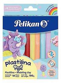 PLASTILINA PELIKAN PASTEL X10U SURTIDAS.