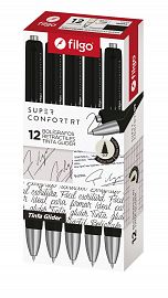 BOLIGRAFO FILGO SUPER CONFORT RETRACTIL AZUL/NEGRO X12U  (SCRT7-C12-001)