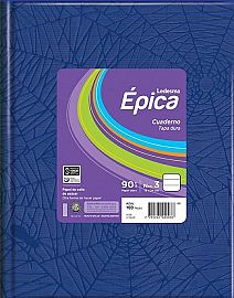 CUADERNO EPICA NUMERO 3  FORRADO 90GR T/C X48H V/COLORES RAYADO (105851)