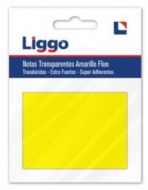 NOTAS ADHESIVAS LIGGO TRANSPARENTES V/COLORES 50X70 50H. (440-0708)