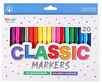 MARCADORES SURTIDOS KIRUKI CLASSIC X20U (700003)