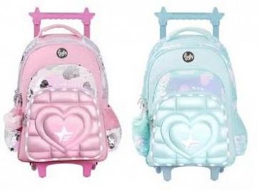 MOCHILA FOOTY SUPER HEARTH C/LUZ LED C/CARRO 18