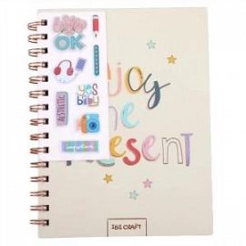 CUADERNO IBI CRAFT SPIRIT + STICKERS C/ESPIRAL 15,2X20,3 CM 80H = (115140)