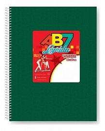 CUADERNO LAPRIDA AB7 21X27 FORRADO C/ESP X 60H V/COLORES CUADRICULADO (627023)