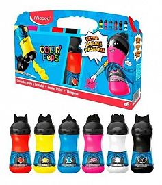 SET DE TEMPERAS MAPED 3 FLUO + 2 METALIZADAS.