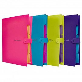 CARPETA PAGODA CON 5 DIVISIONES NEON.