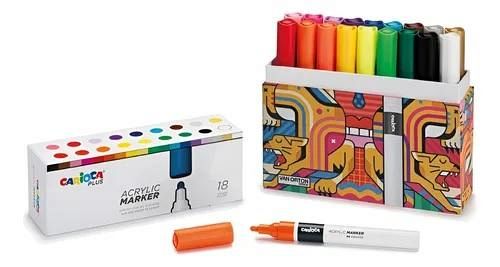 MARCADORES ACRYLIC CARIOCA PLUS X18 (45219)