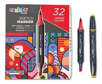 MARCADORES CARIOCA PLUS SKETCH DOBLE PUNTA X32U (45242)
